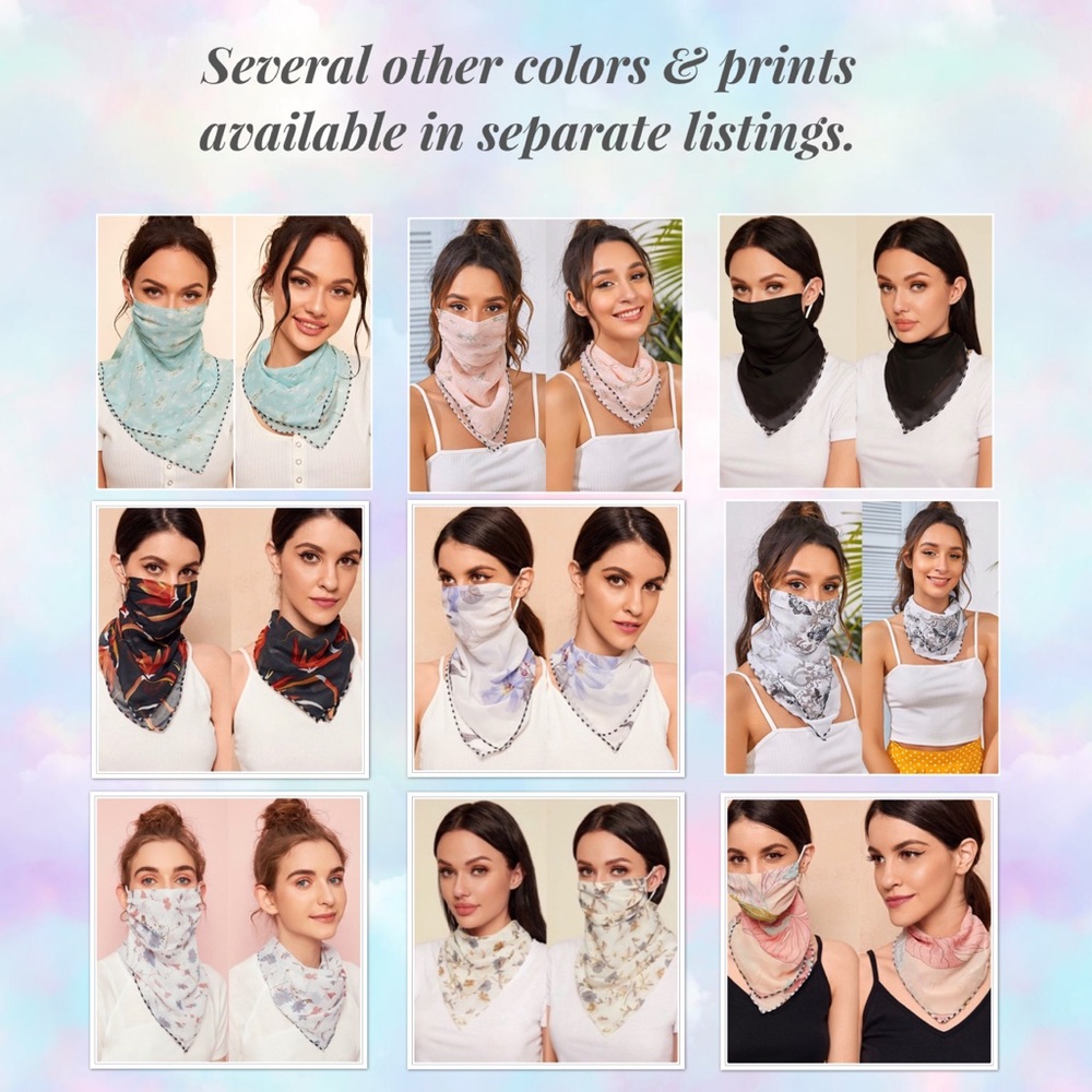 FACE MASK SALE! Pretty Convertible Scarf Face Mask - Picture 8 of 12